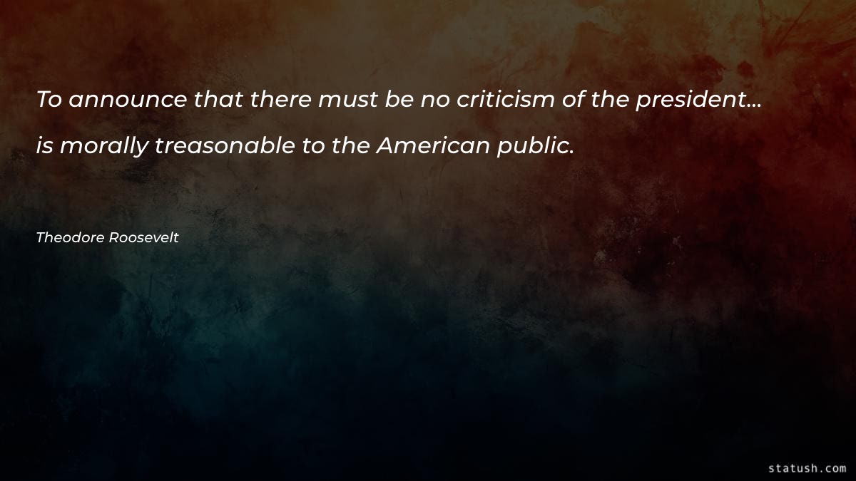 To announce that there must be no criticism Motivational Quotes at statush.com