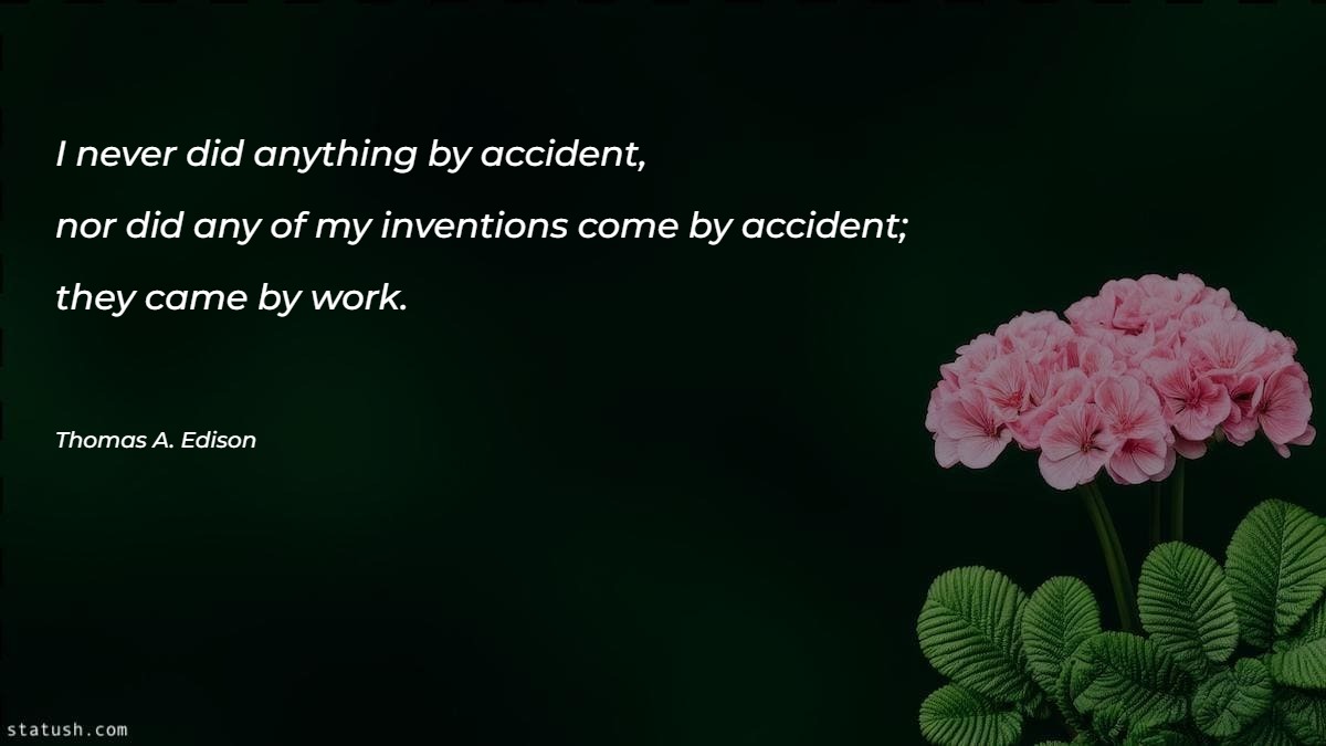 I never did anything by accident Motivational Quotes at statush.com