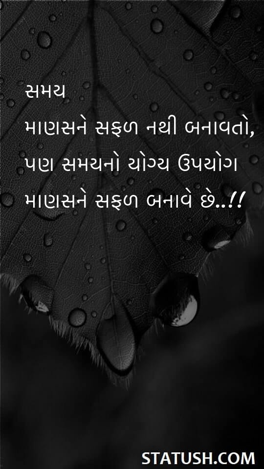 Time does not make a man successful - Gujarati Quotes at statush.com