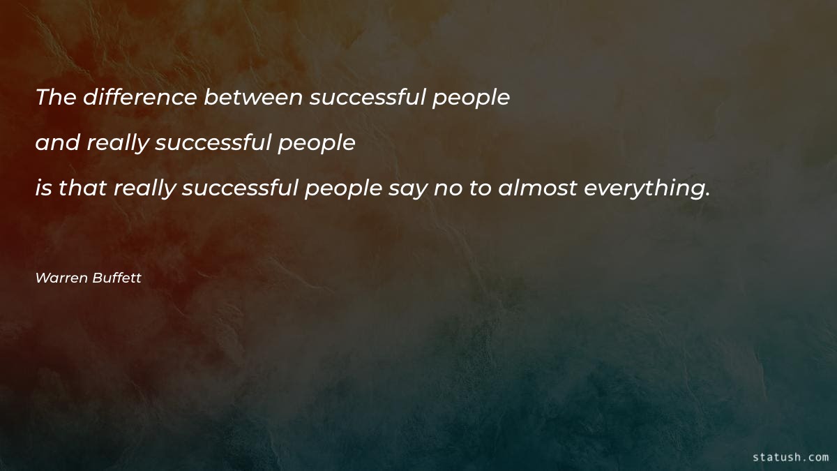 The difference between successful people