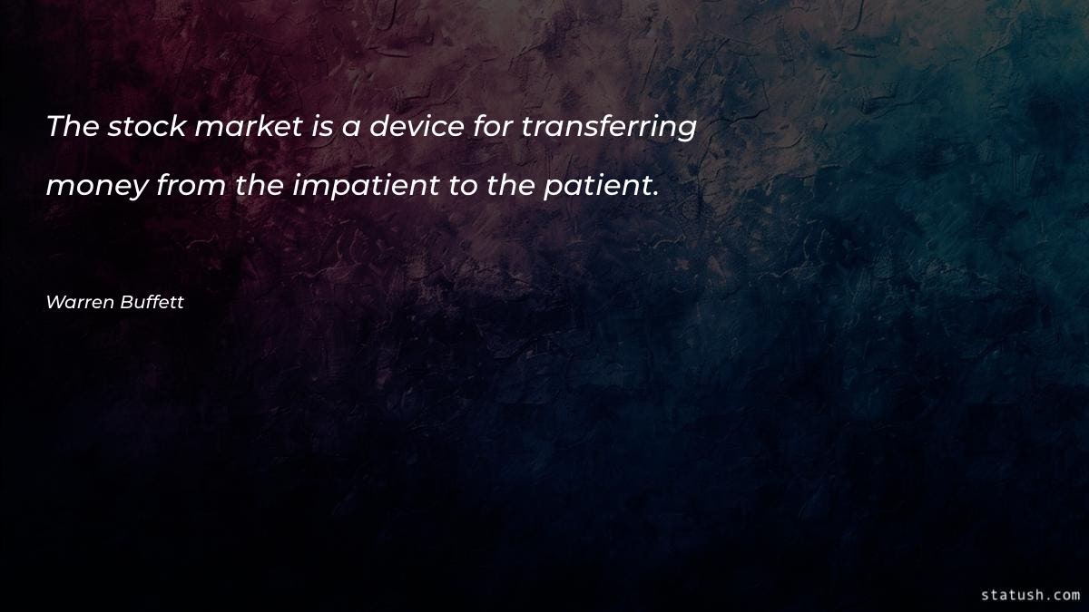 The stock market is a