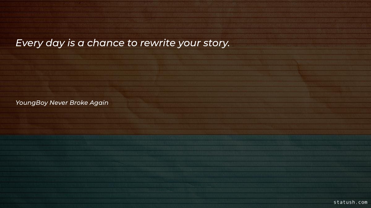 Every day is a chance - Motivational Quotes at statush.com